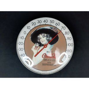 Vintage Coca-Cola Jumbo Dial Tru Temp Thermometer OHIO